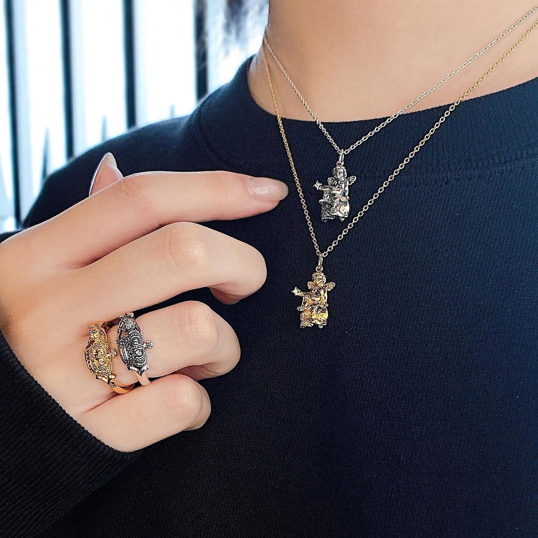 LOVE WARRIOR/SKULL ネックレス