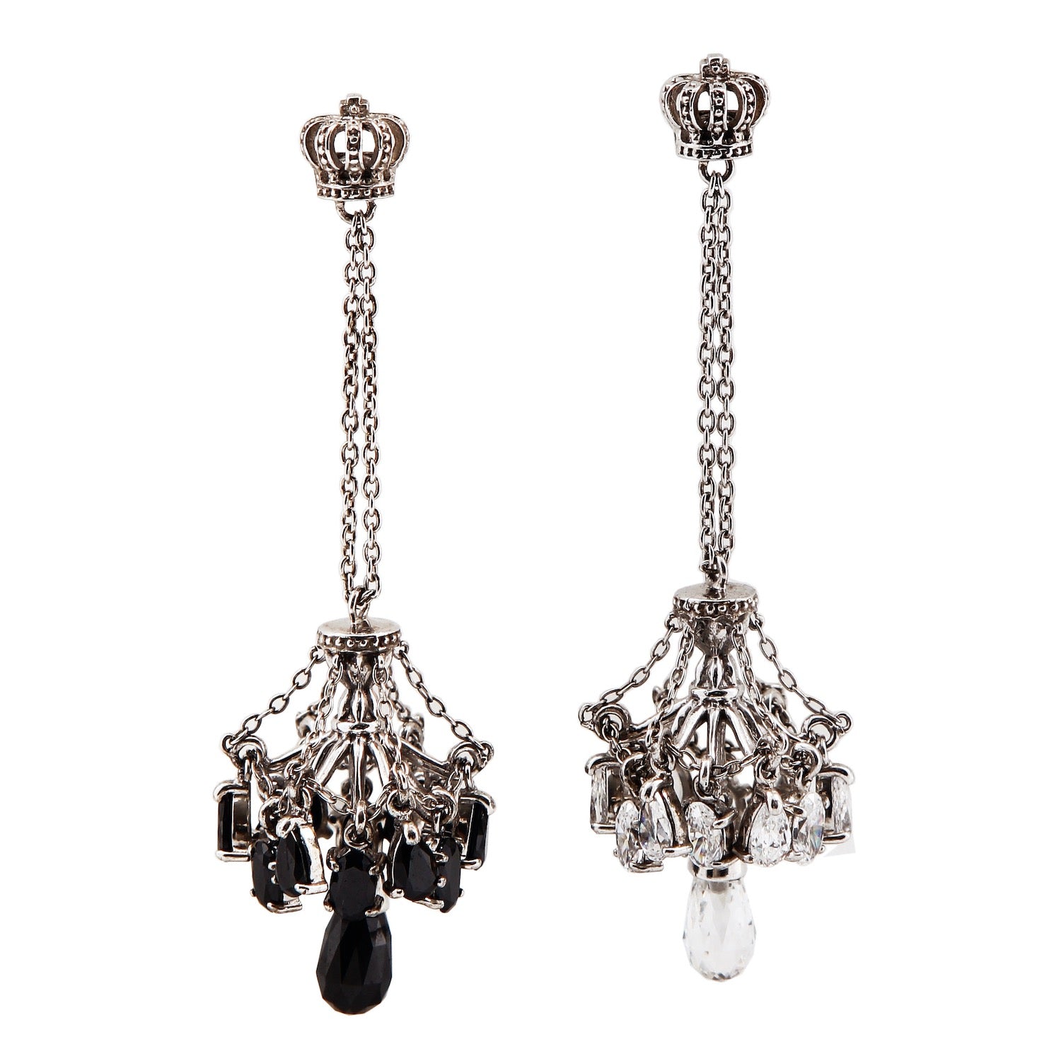 ジャスティンデイビス CHANDELIER シャンデリアピアス　クリア縦約61×横約18mm