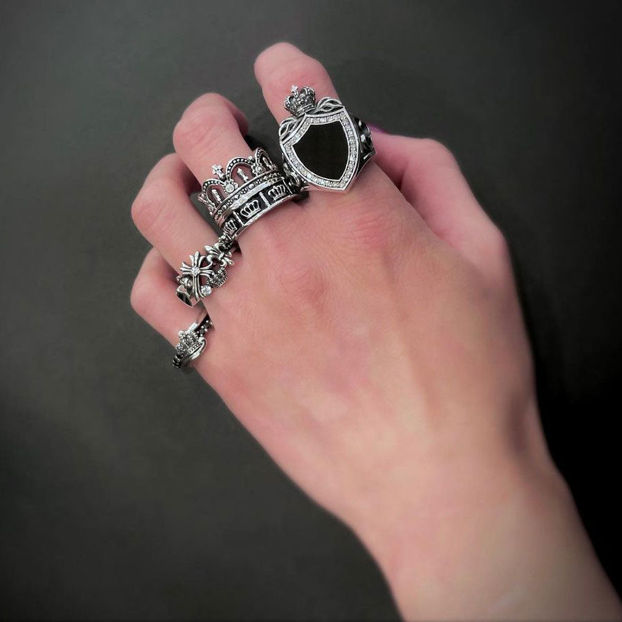 新品◆JUSTIN DAVIS◆PRIDE\u0026JOY CROWN RING◆17号ジップ袋