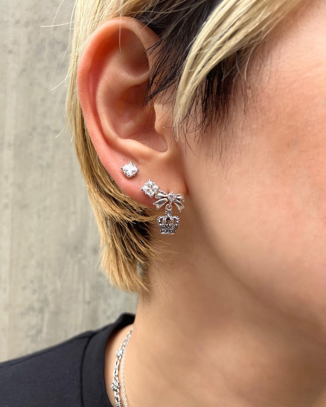 品多く ジャスティンデイビス ピアス クリア MONTECARLO アクセサリー