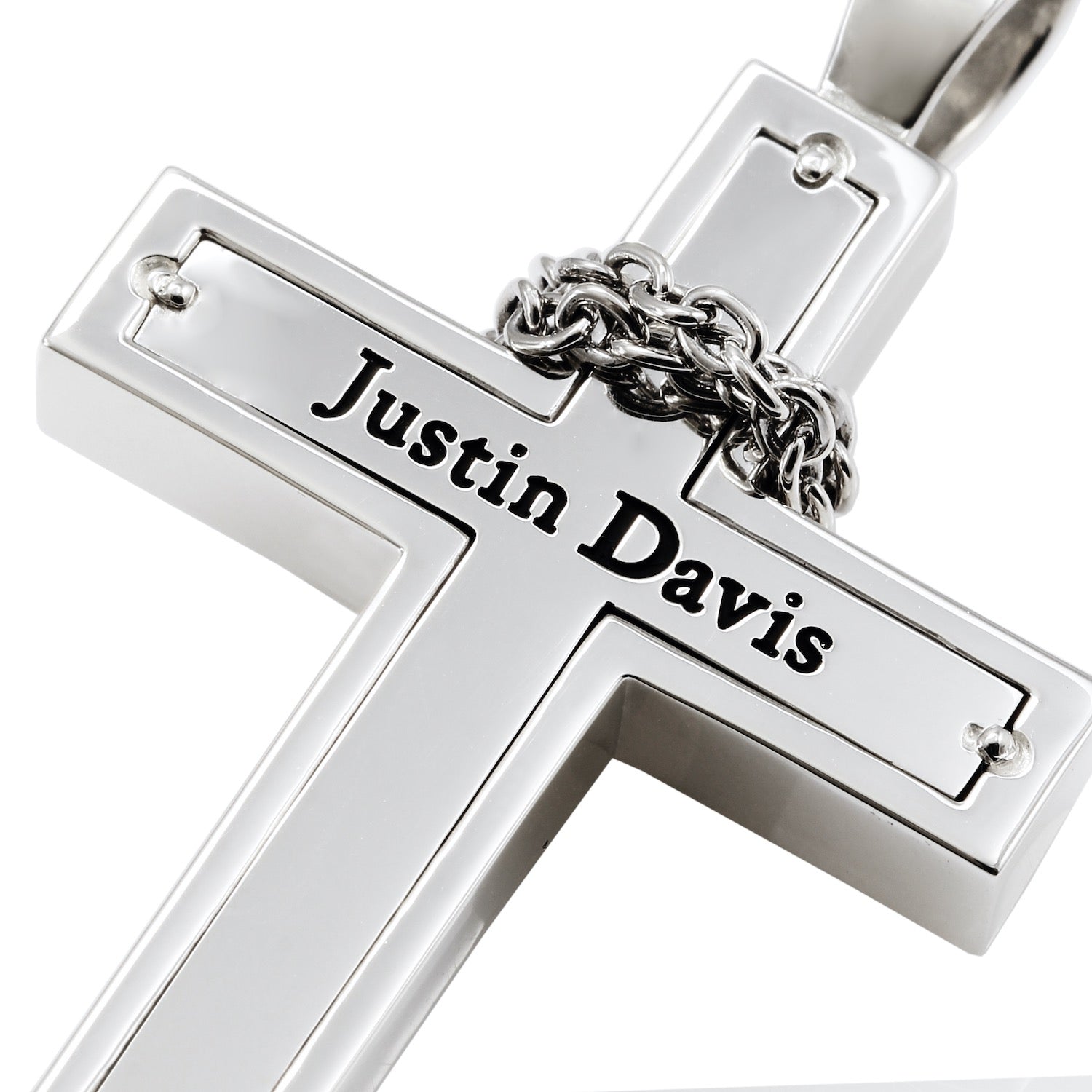 新品◆JUSTIN DAVIS◆JUSTIN GOD CROSS PENDANTギャランティージップ袋