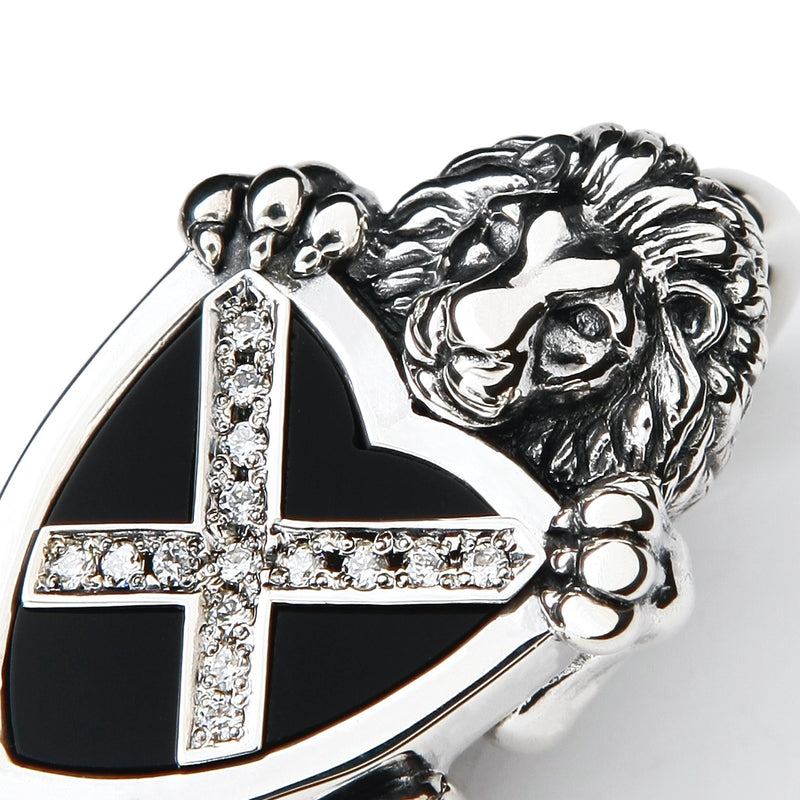 ジャスティンデイビス  SPJ523 Regal Lion Pendant シールドライオンモチーフネックレストップ  メンズ