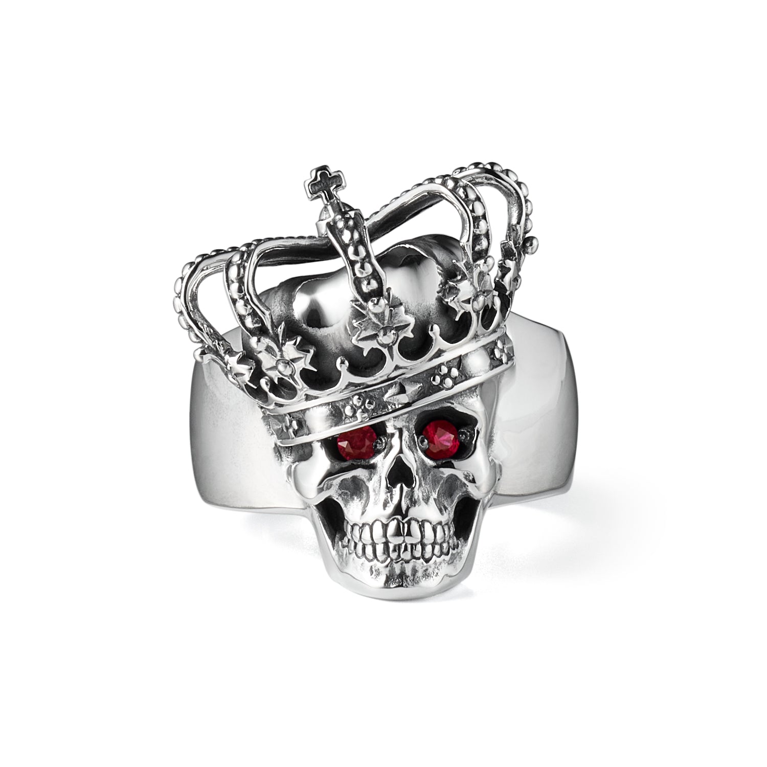 素材SILVE【美品】ジャスティンデイビス　ESSENTIAL SKULL リング　　指輪